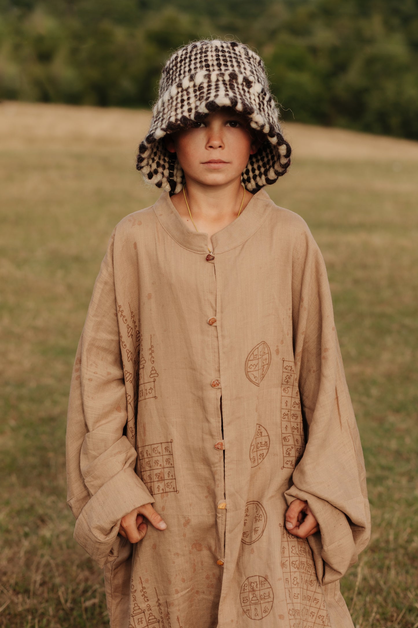 Striped Wool Bucket Hat