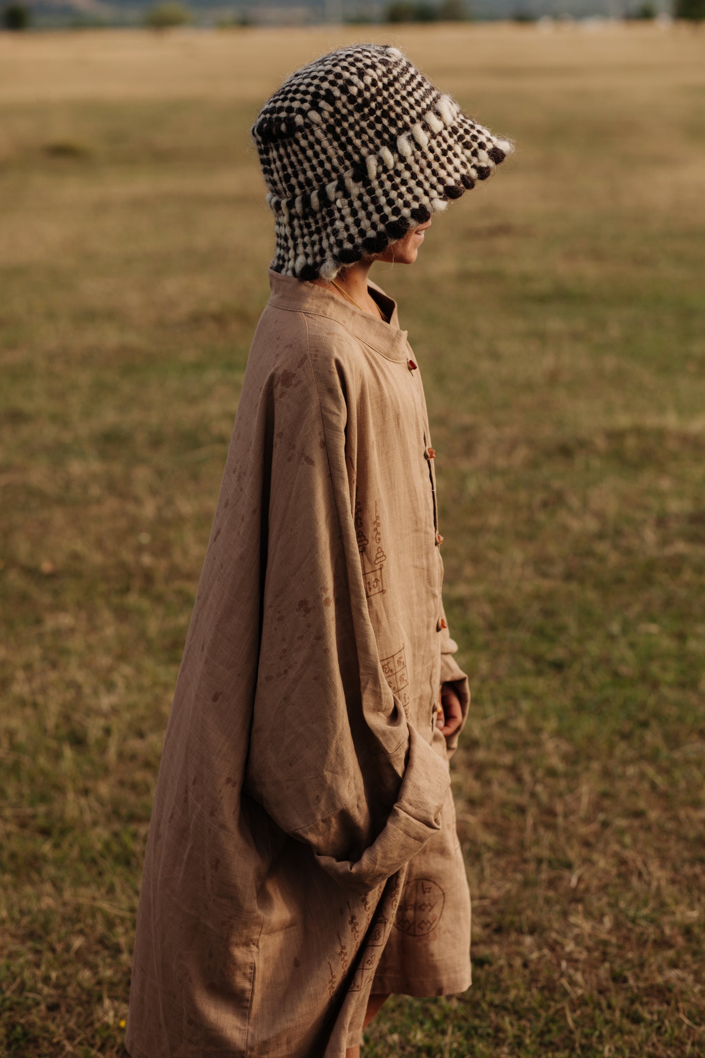 Striped Wool Bucket Hat