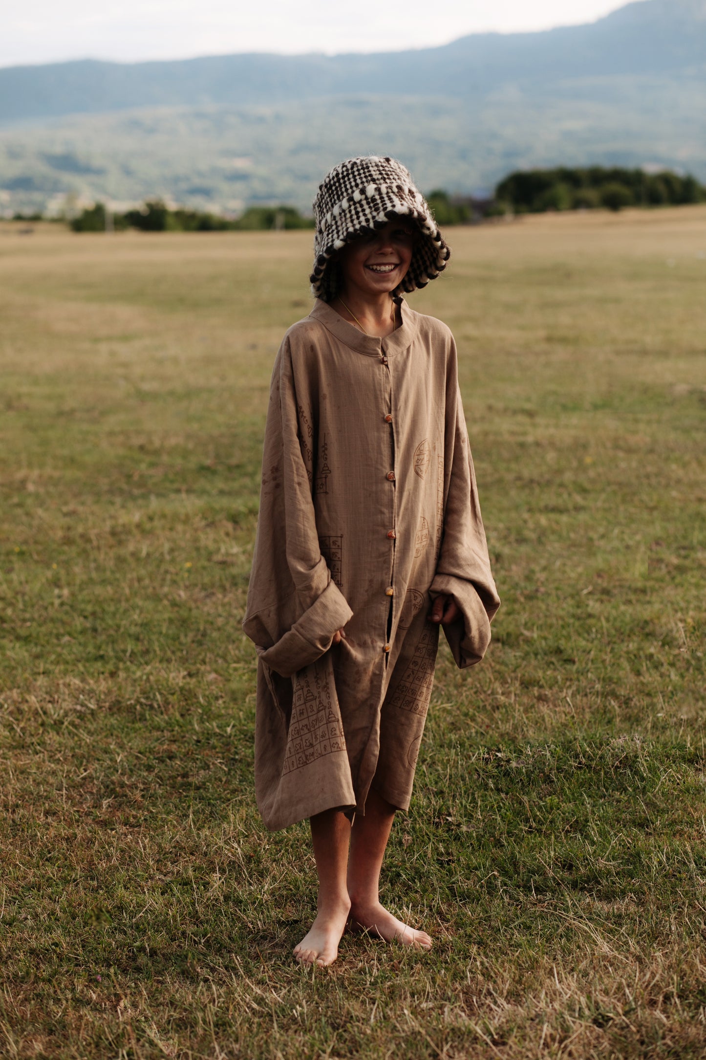 Striped Wool Bucket Hat