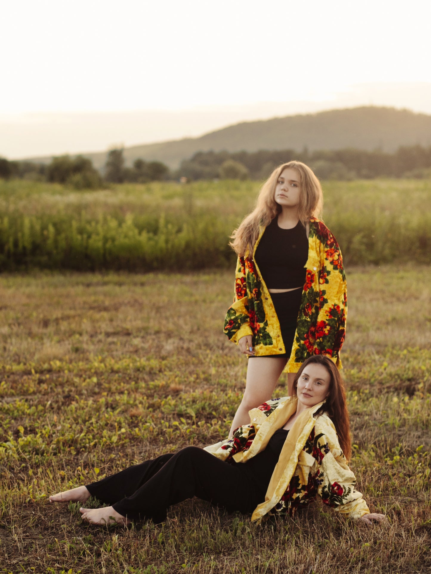 Yellow Floral Bomber Tapestry