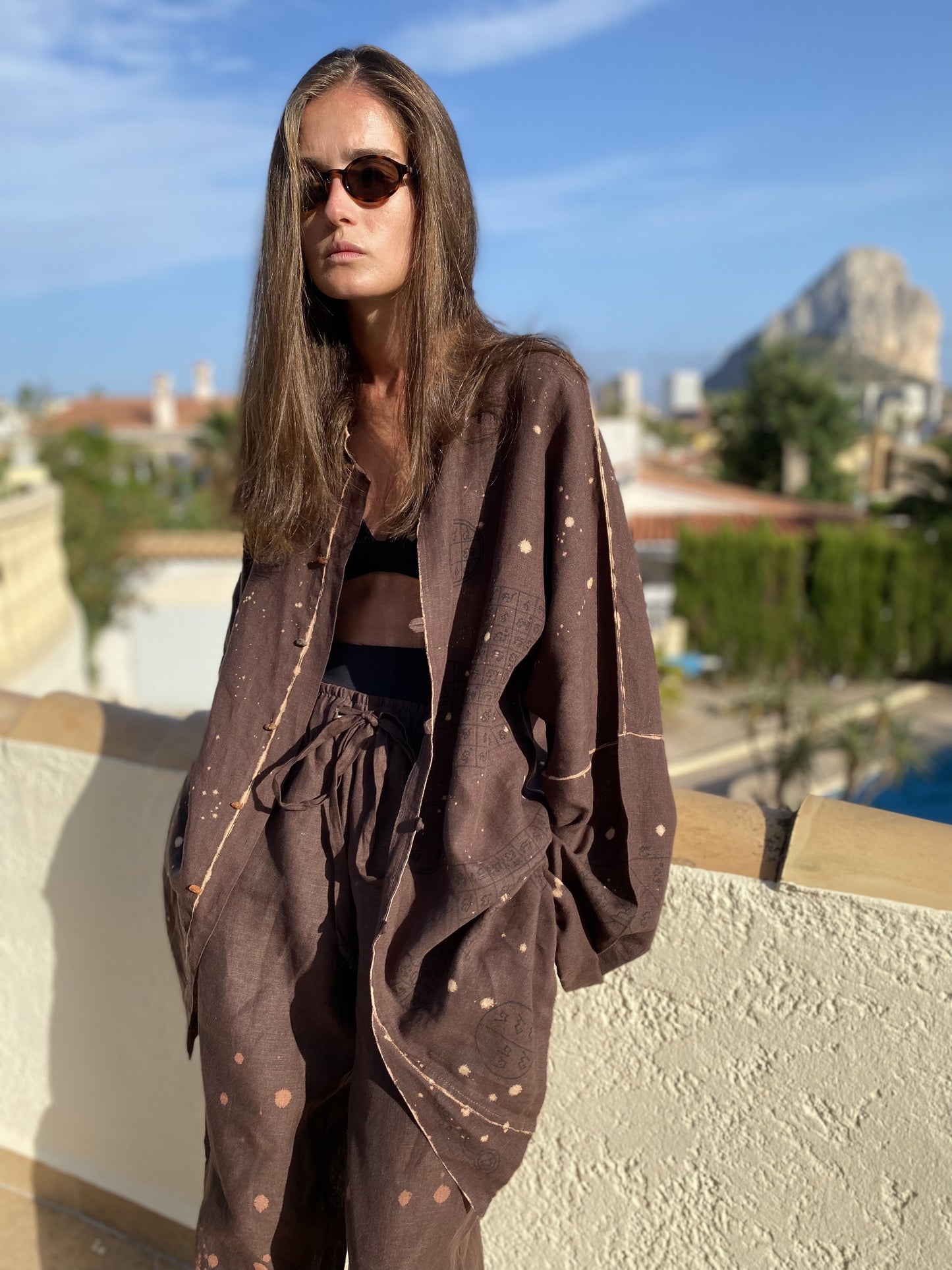 Hand-painted linen shirt