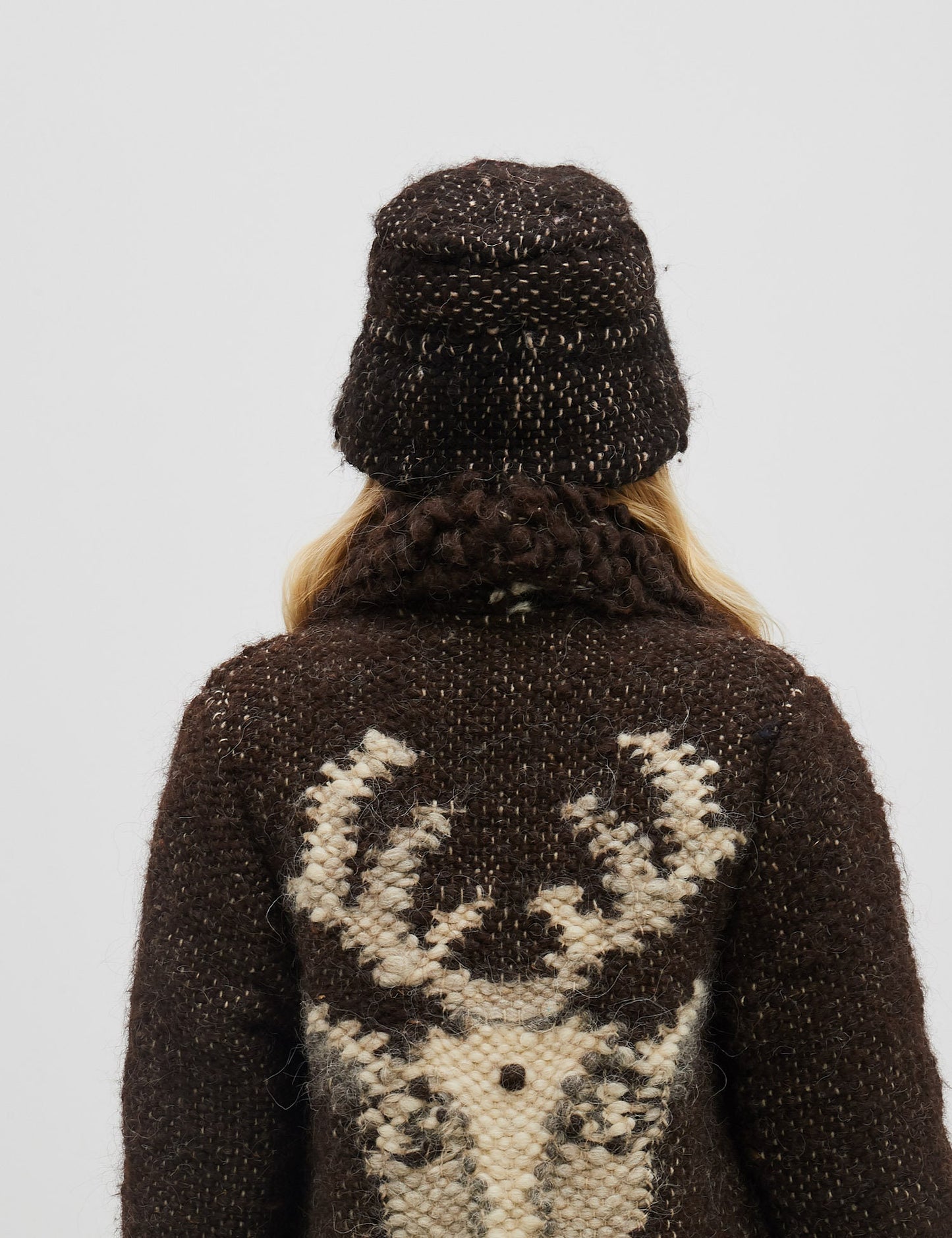 Black wool panama