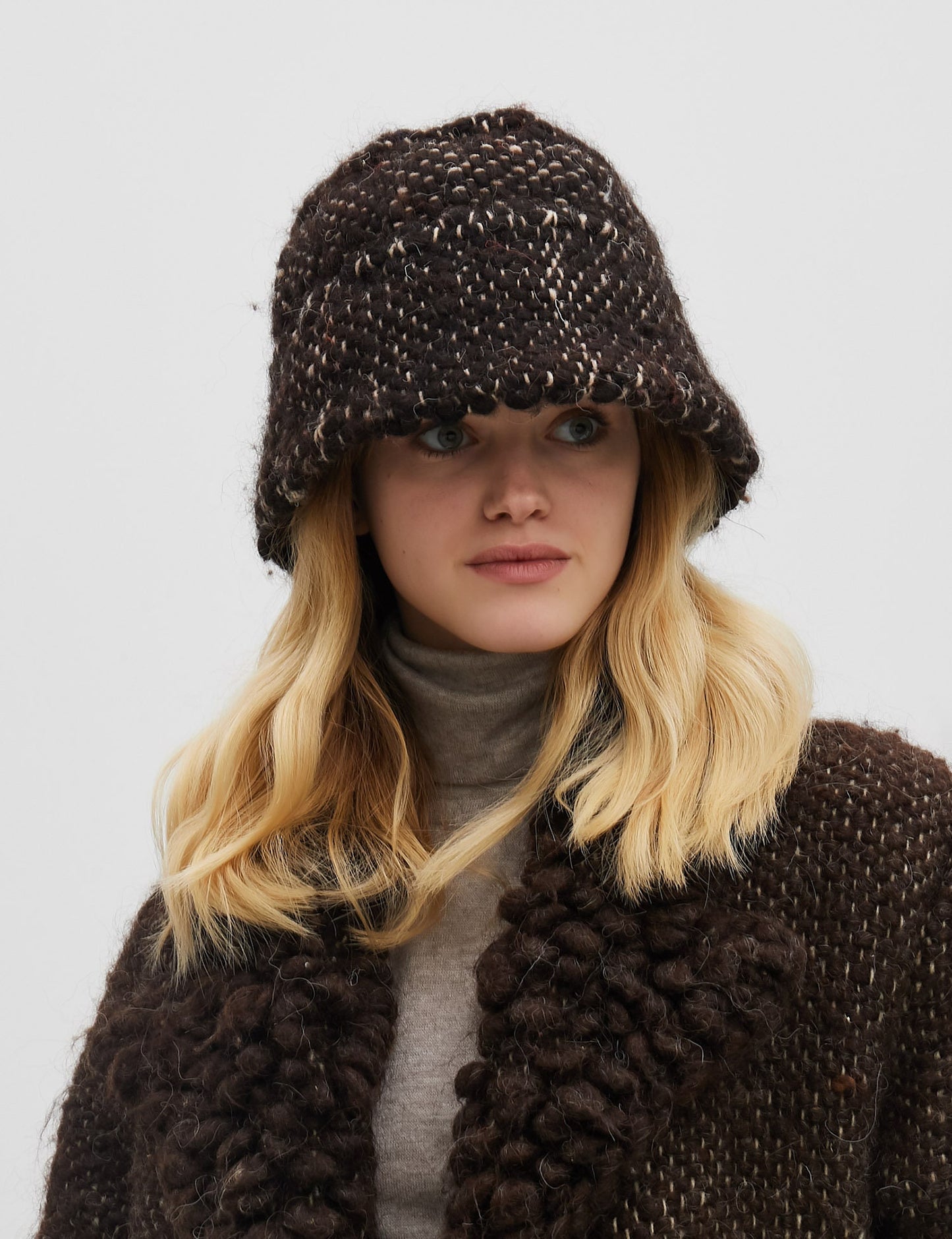 Black wool panama