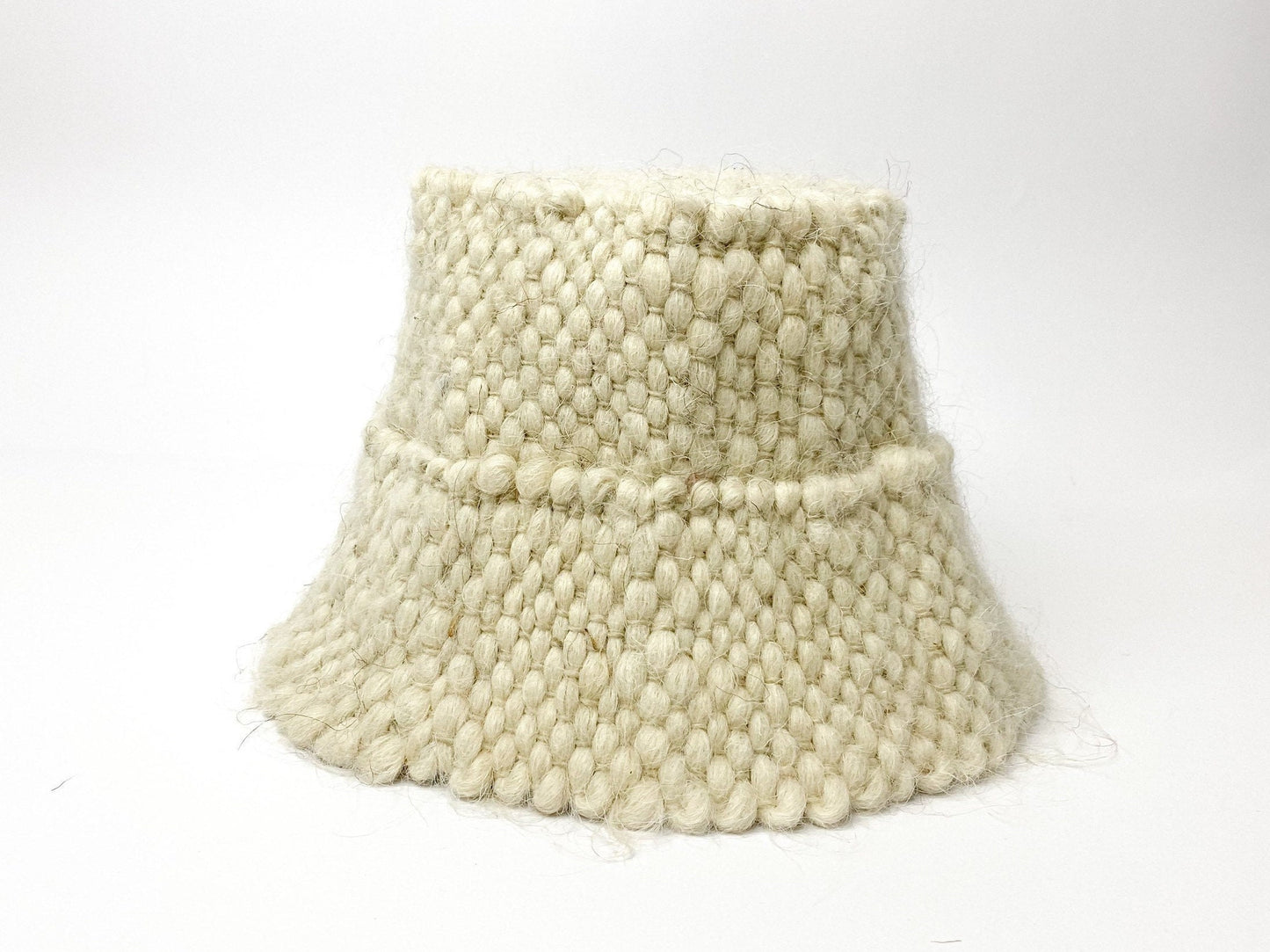 White Wool Bucket Hat