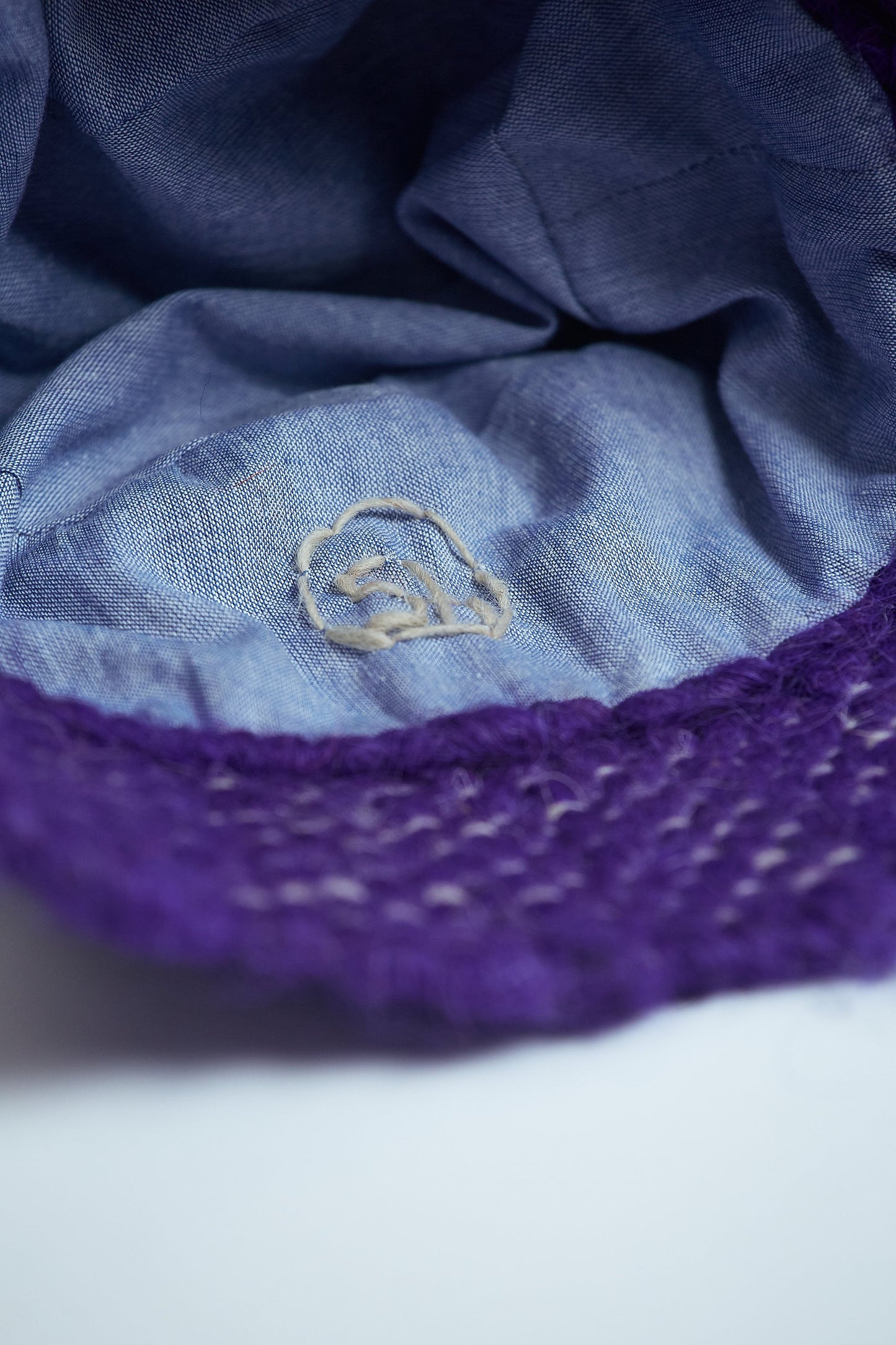 Violet wool panama