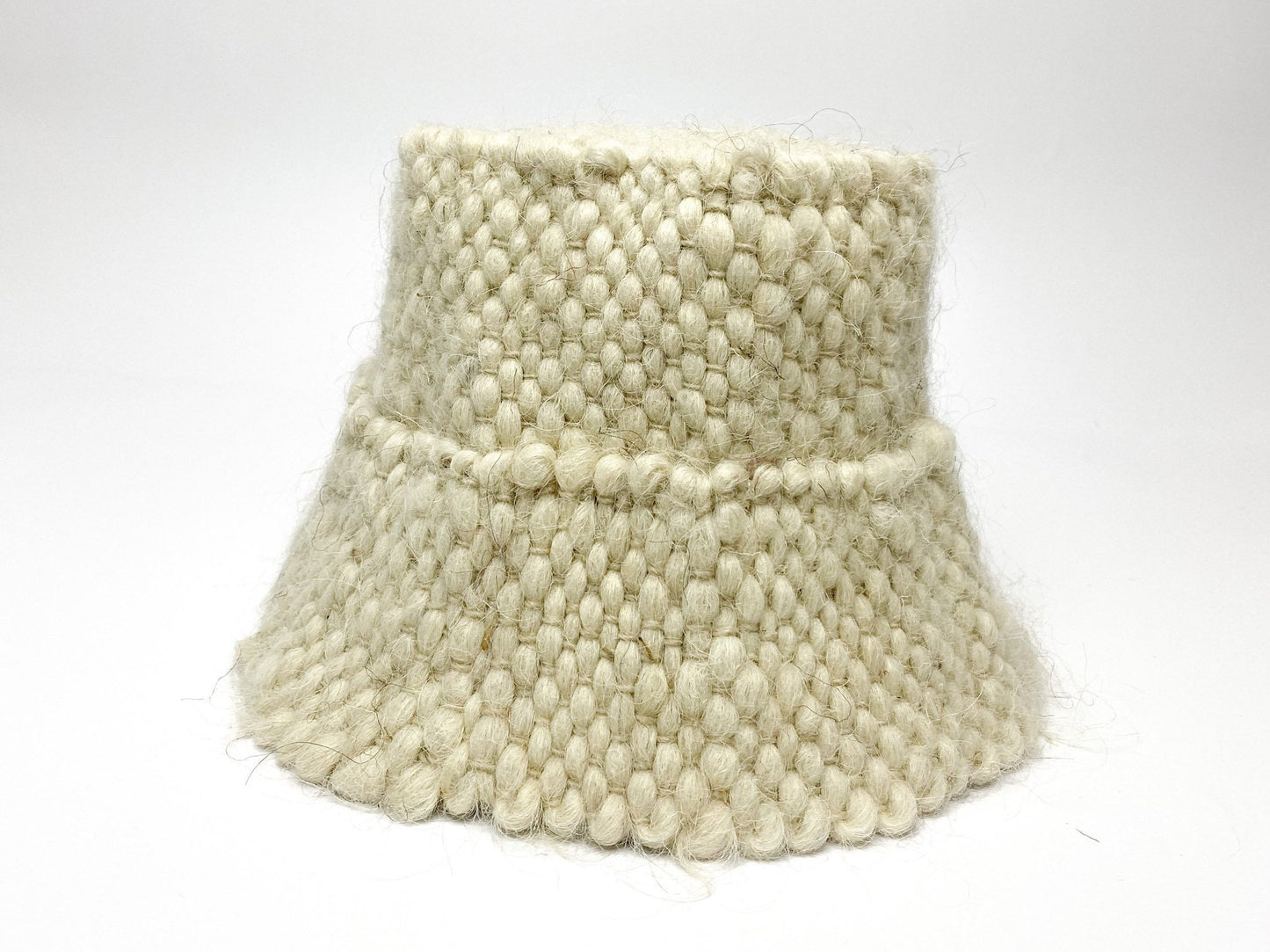 White Wool Bucket Hat