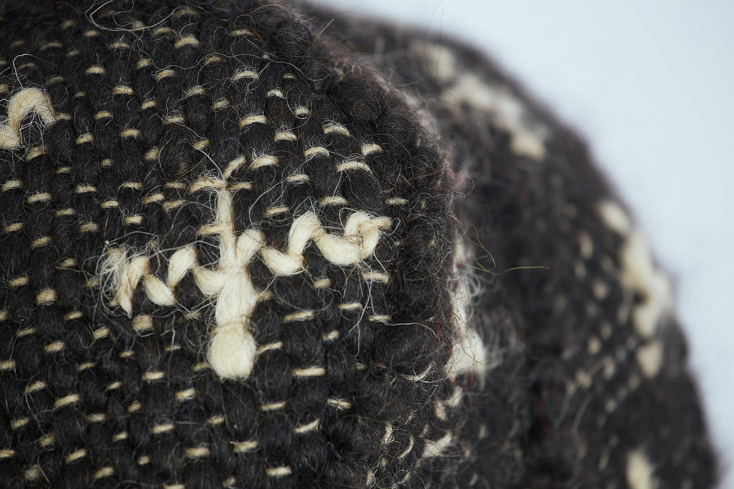 "White X" Black Wool Bucket Hat