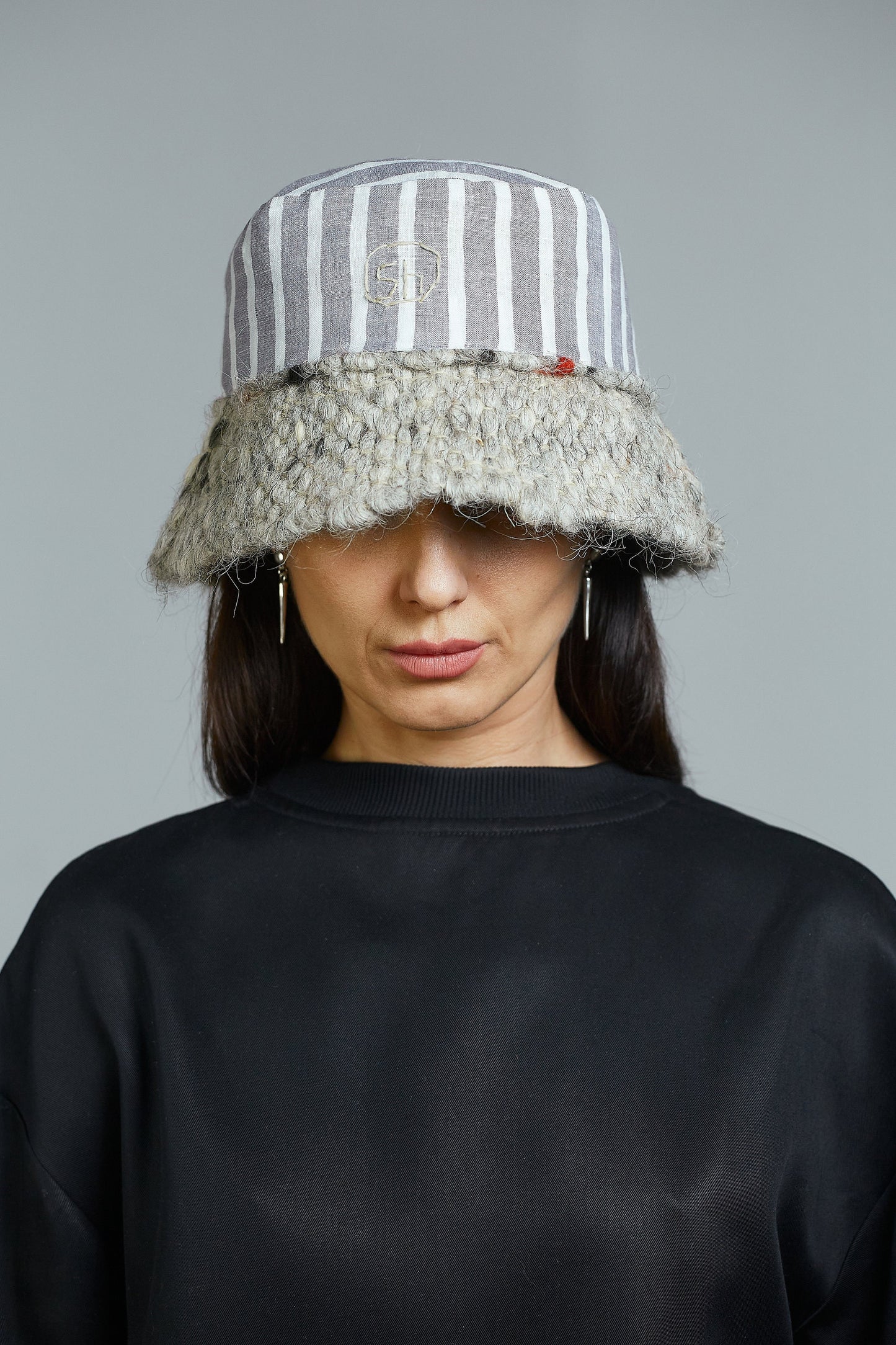 Red x Black x Grey Wool Bucket Hat