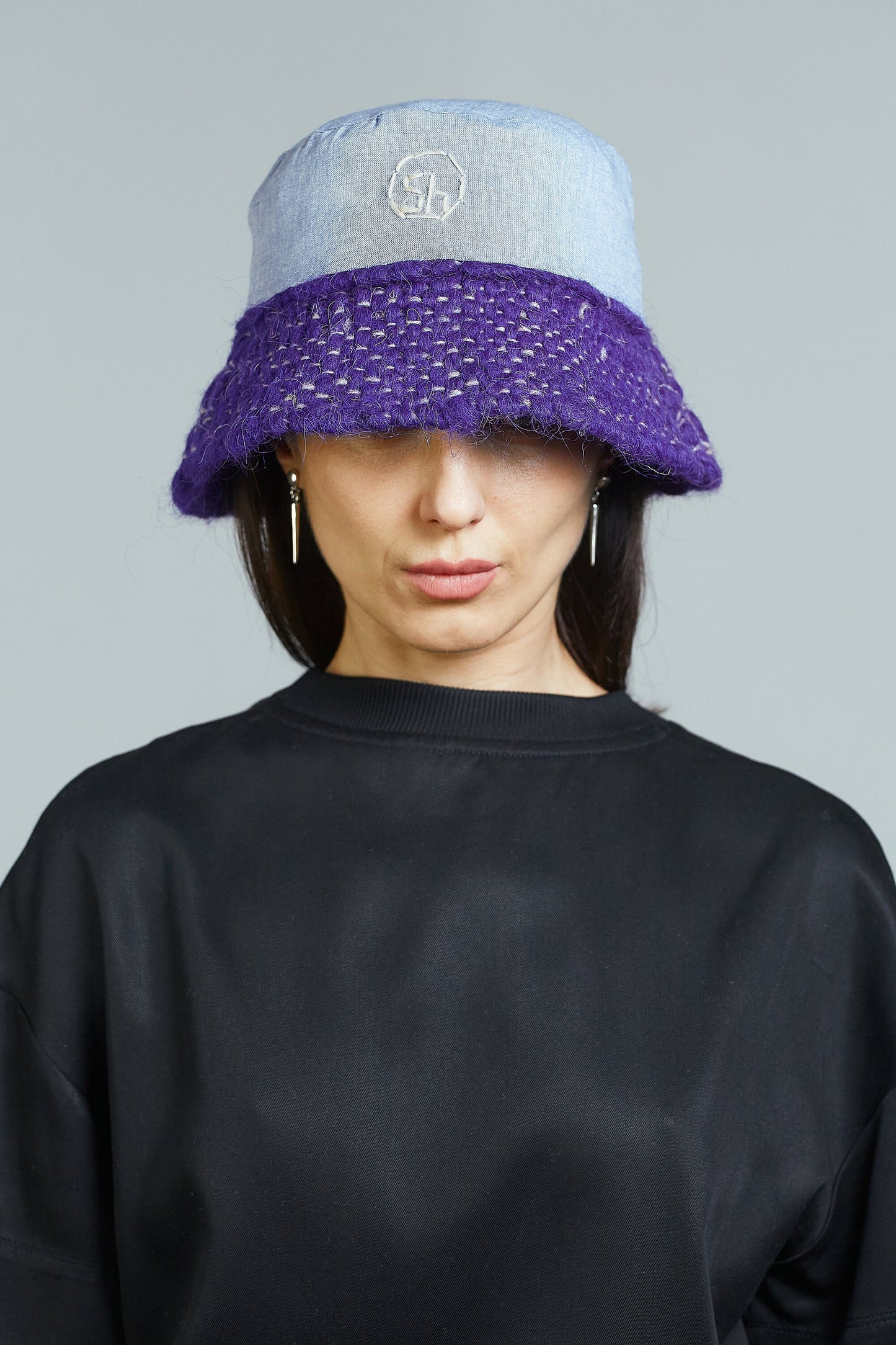 Violet wool panama