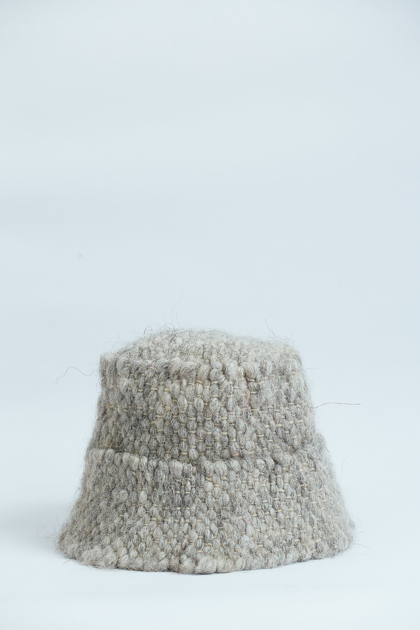Grey Wool Bucket Hat