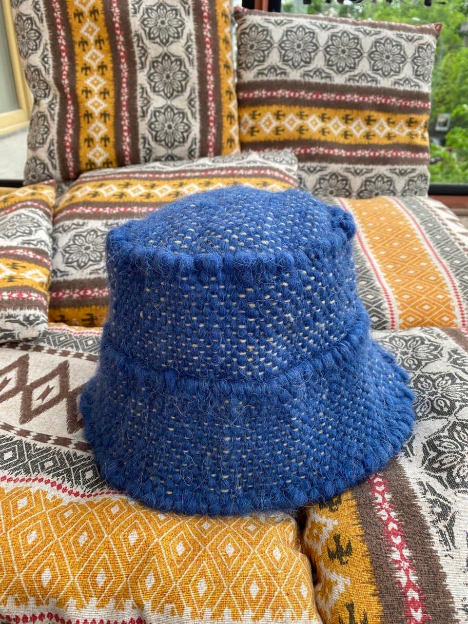 Blue Wool Bucket Hat