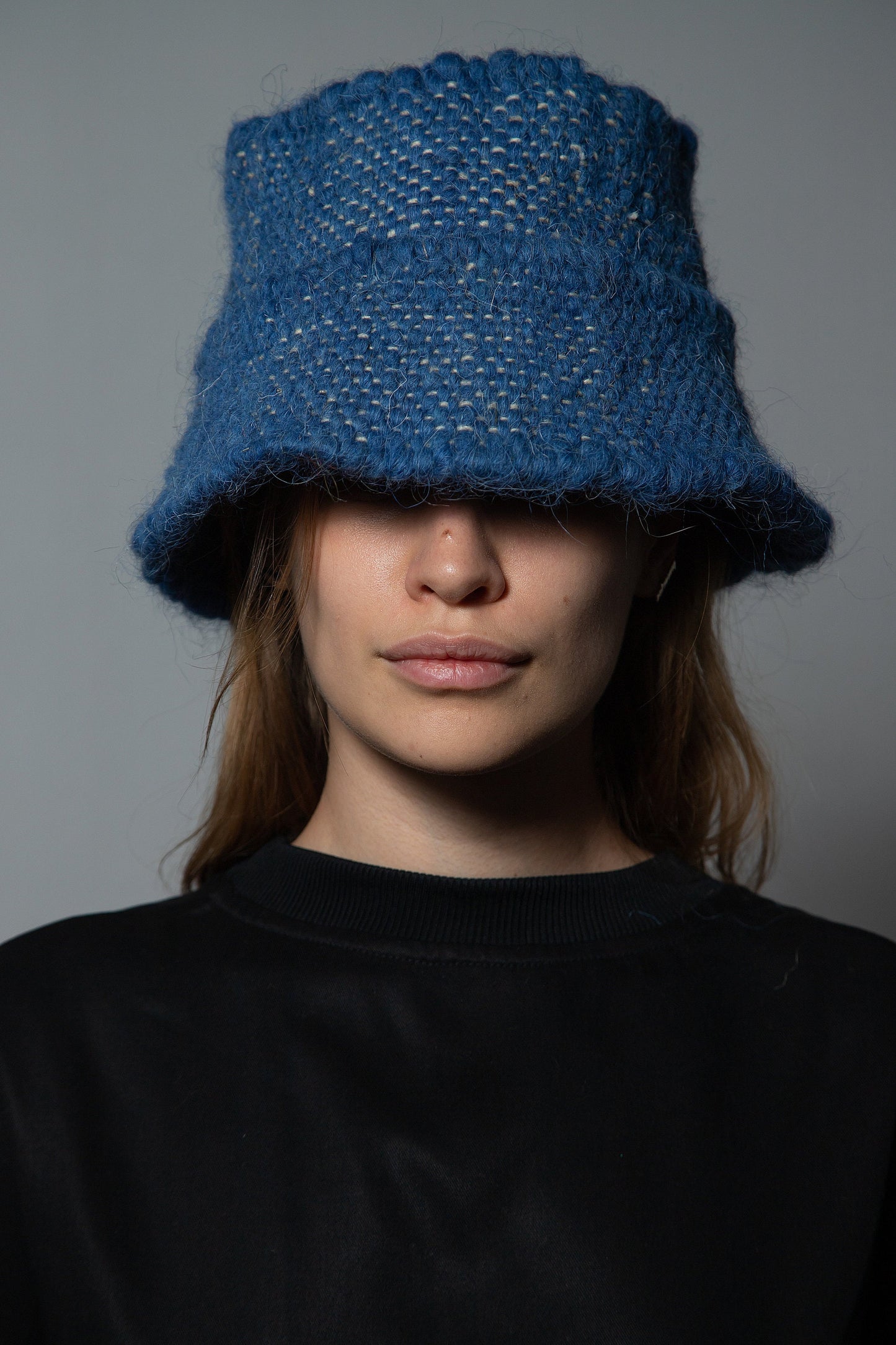 Blue Wool Bucket Hat