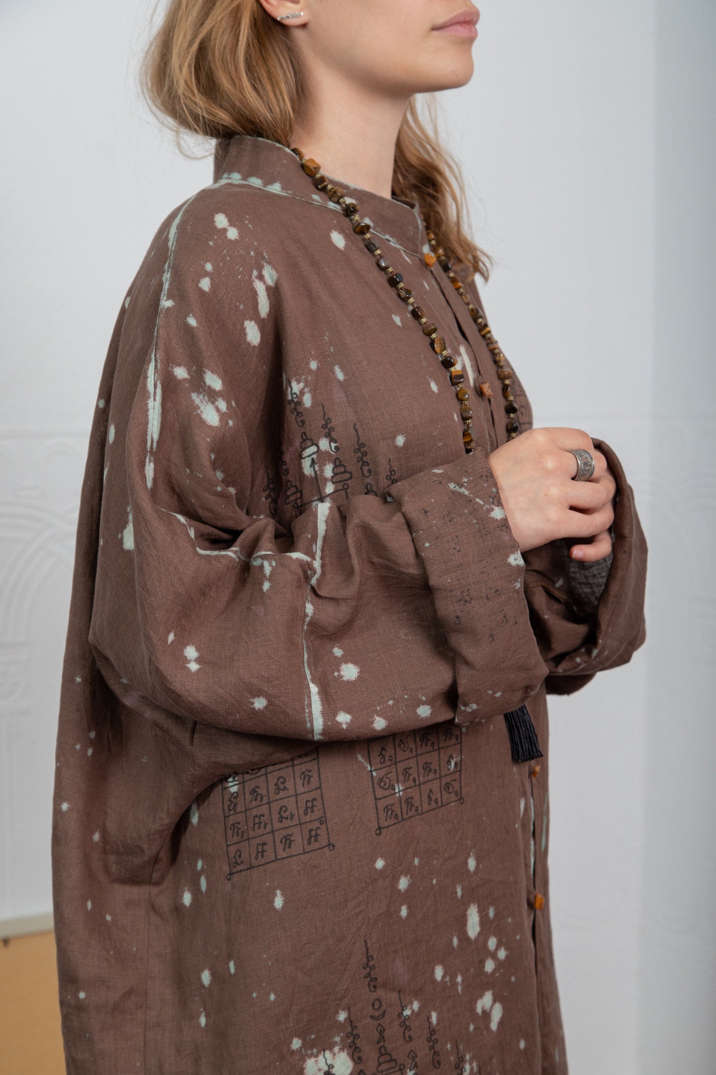 Hand-painted linen shirt
