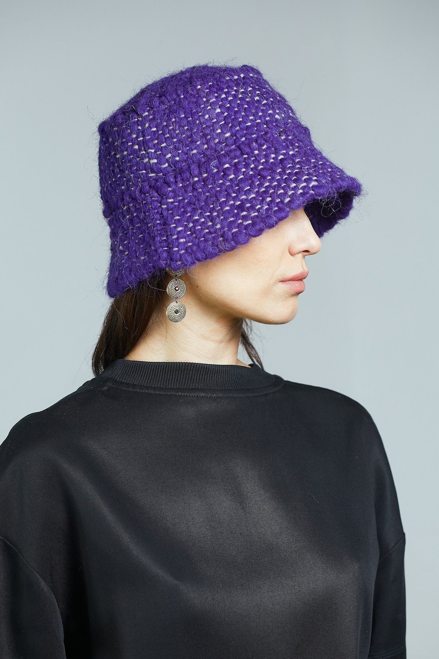 Violet wool panama