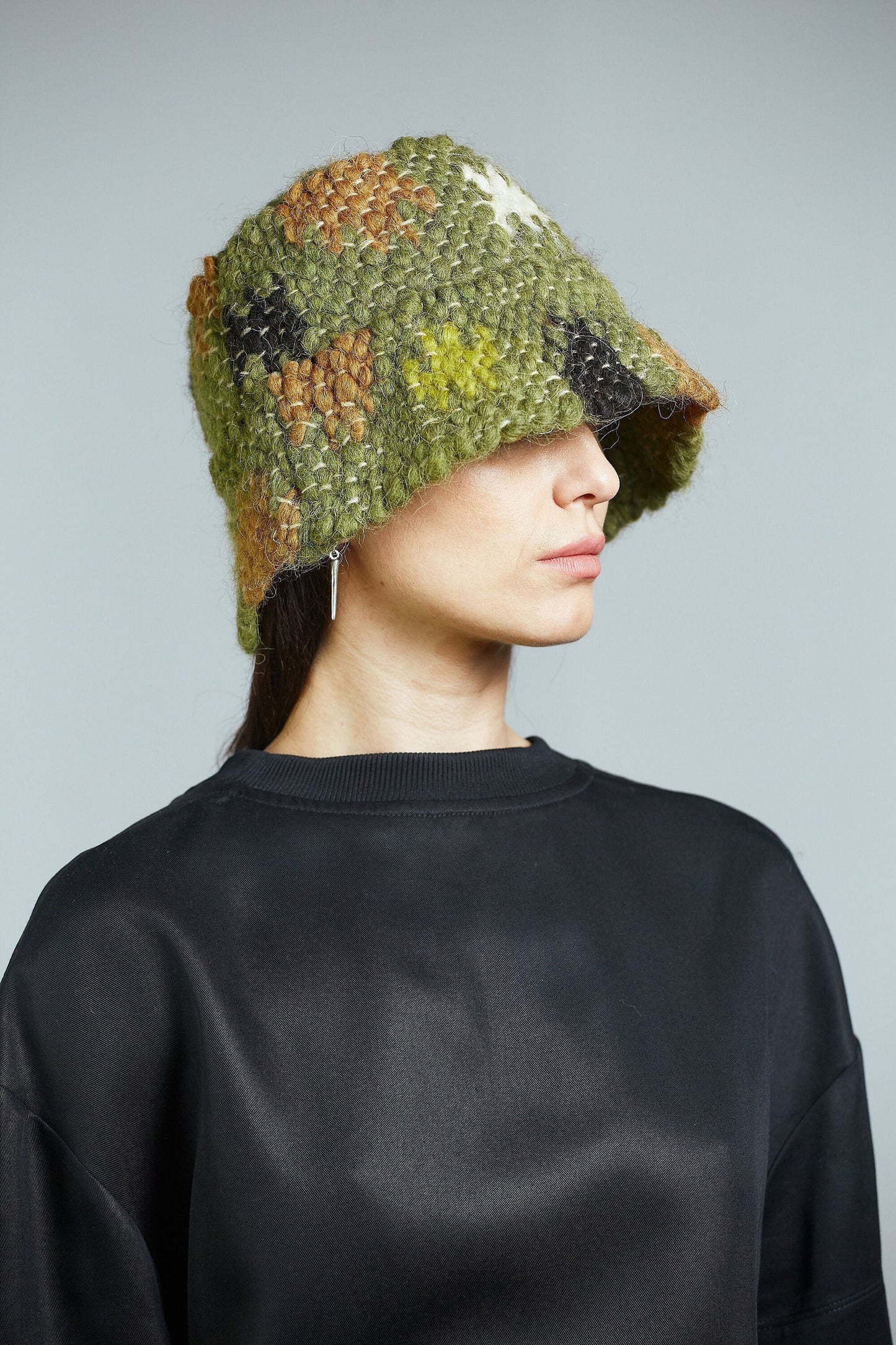 Khaki Wool Bucket Hat