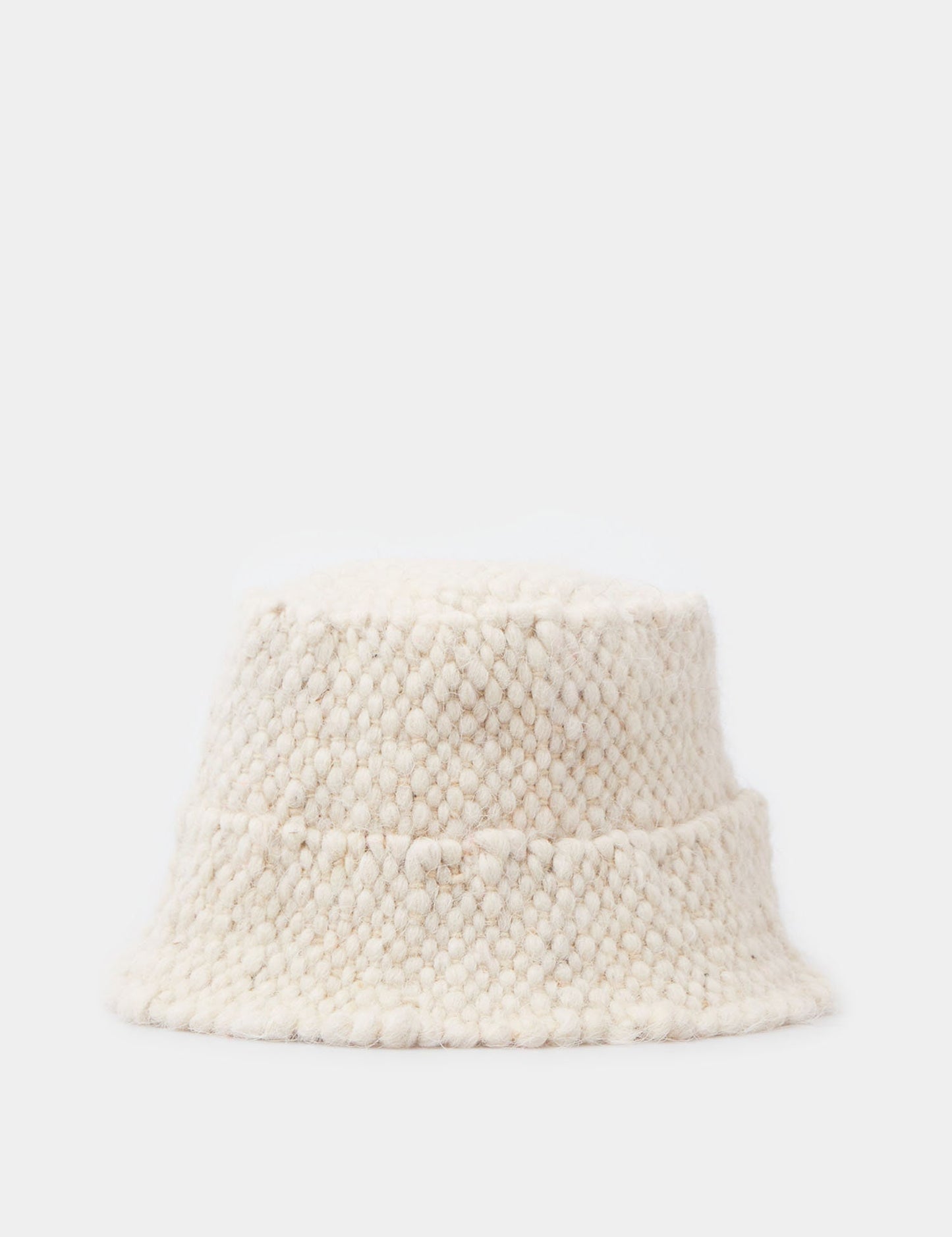 White Wool Bucket Hat