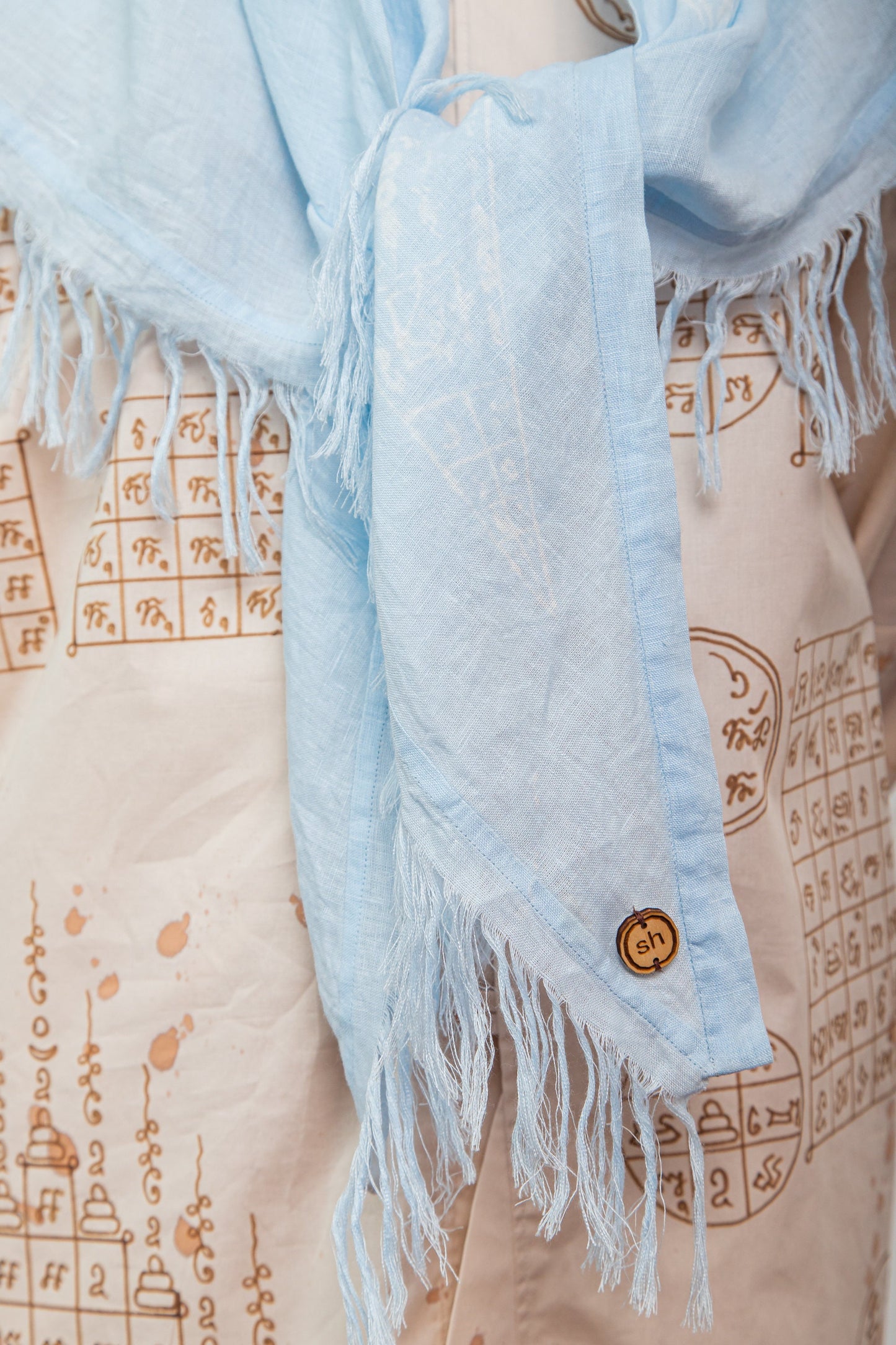 Blue Linen Kerchief