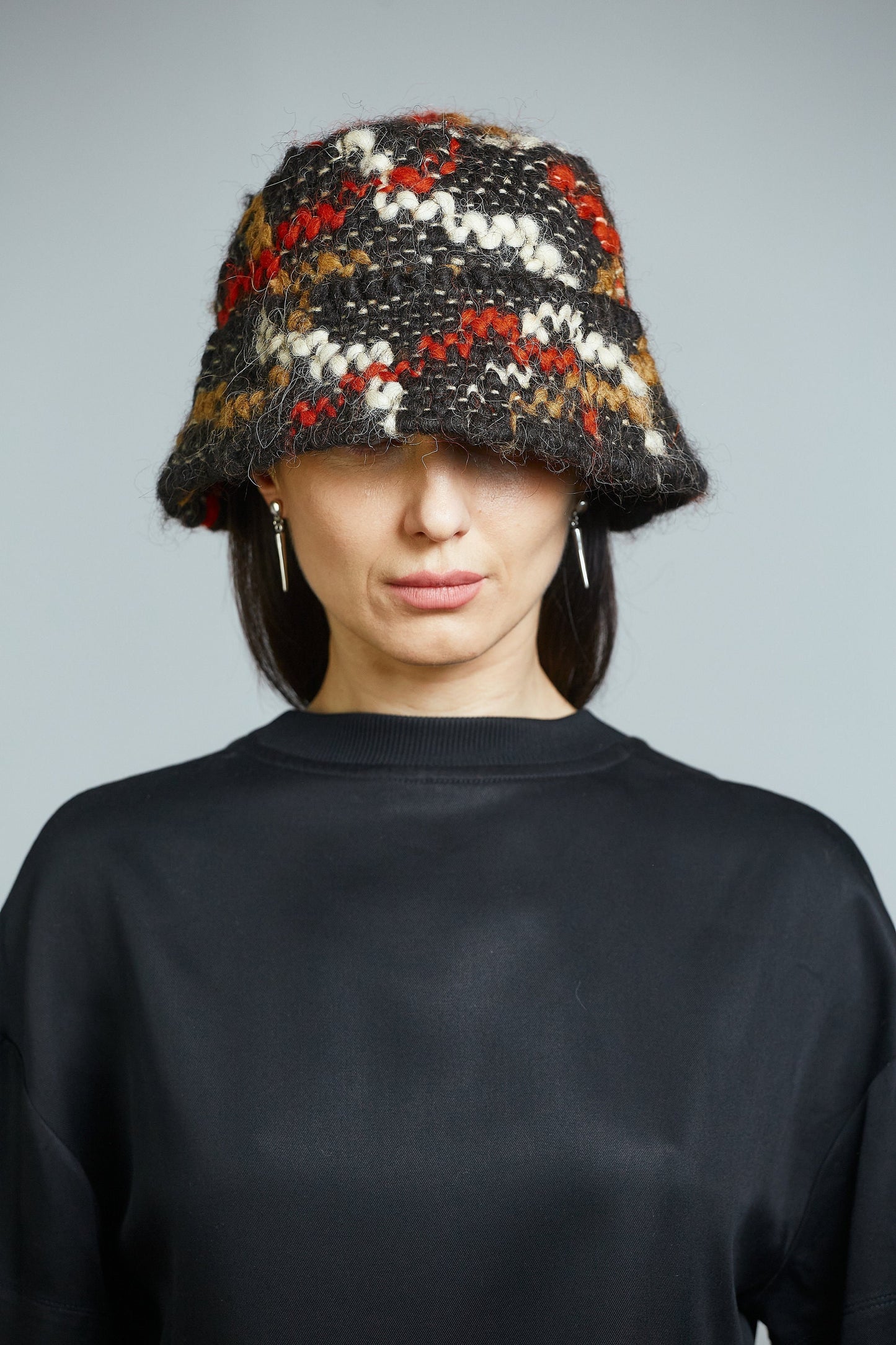 Red x White x Gold x Black Wool Bucket Hat