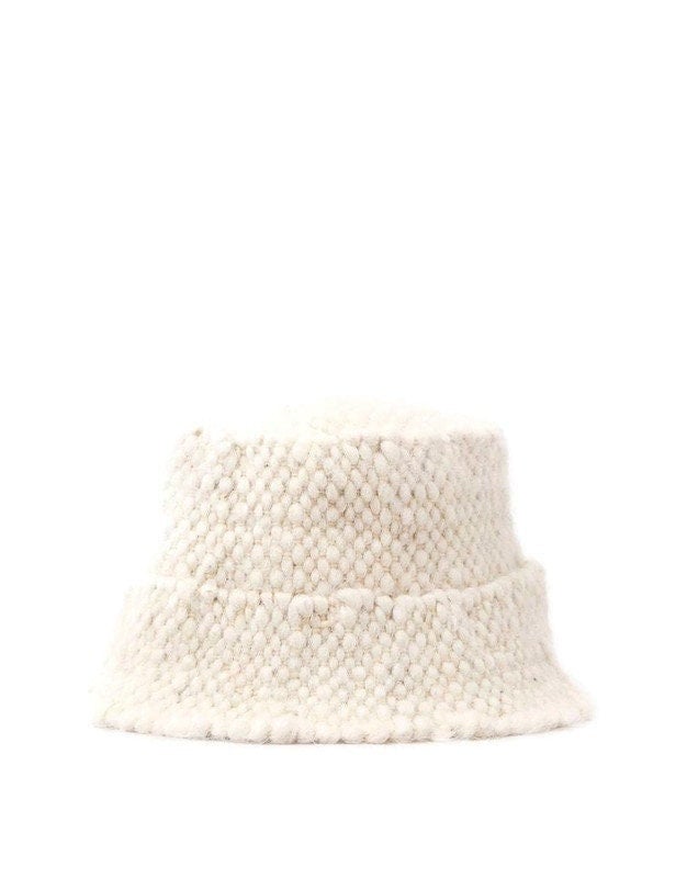 White Wool Bucket Hat