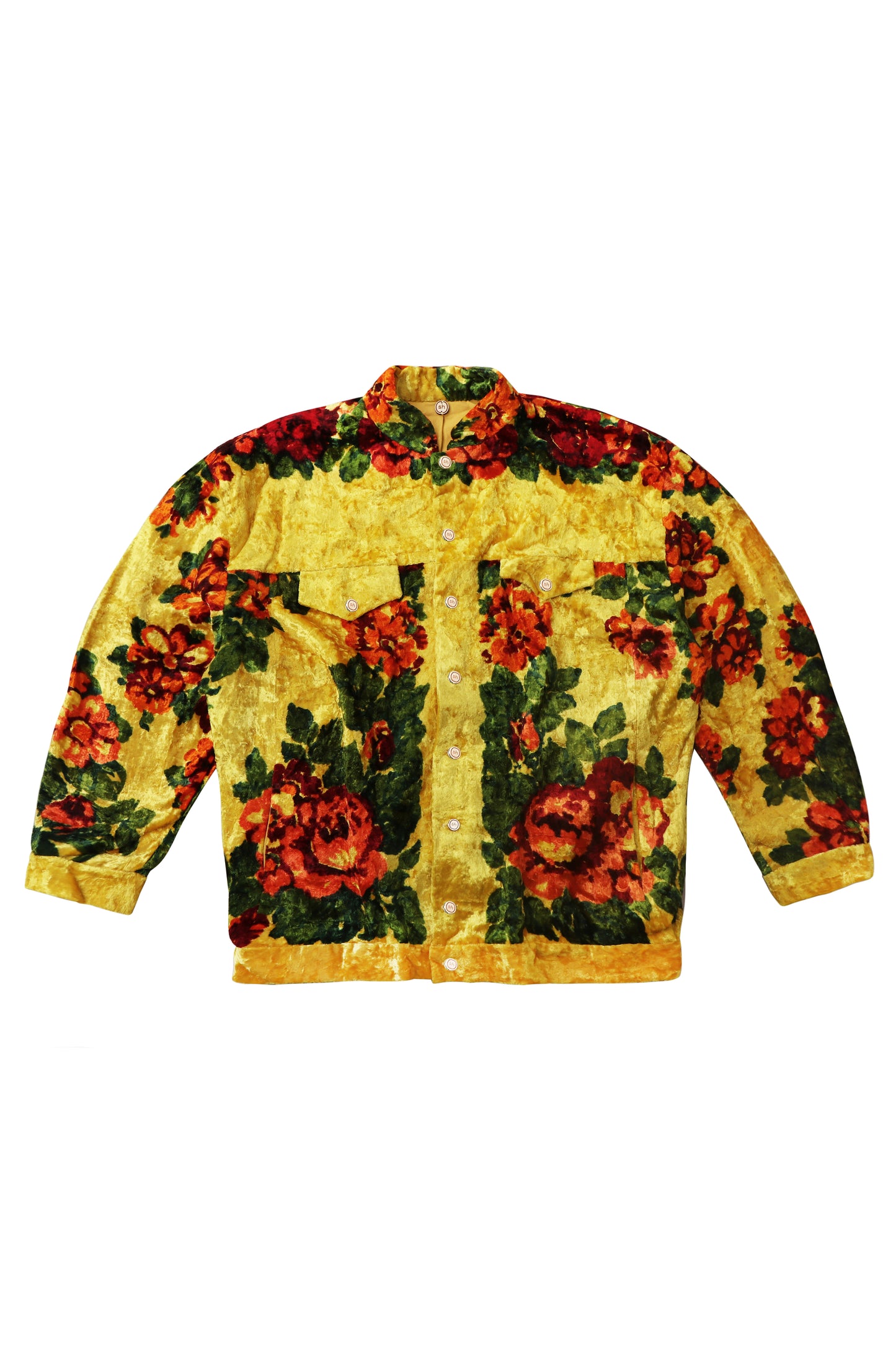 Yellow Floral Bomber Tapestry