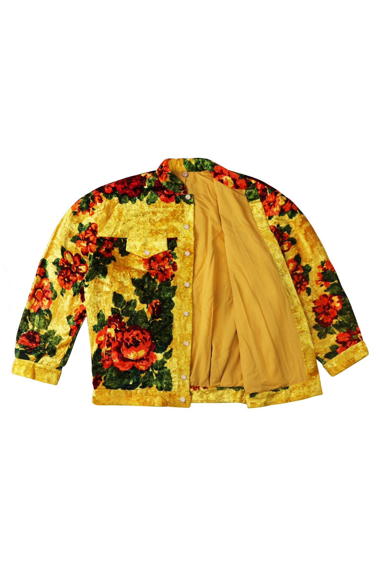 Yellow Floral Bomber Tapestry