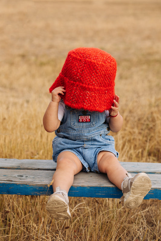 Light Red Wool Bucket Hat