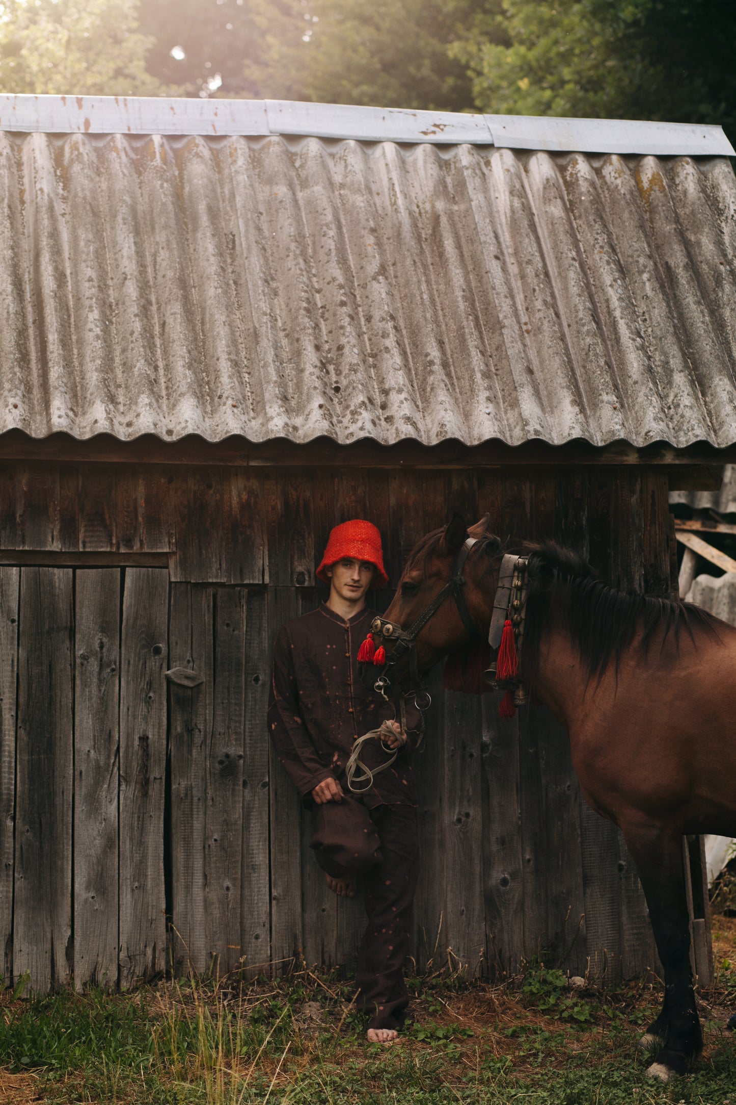 Light Red Wool Bucket Hat