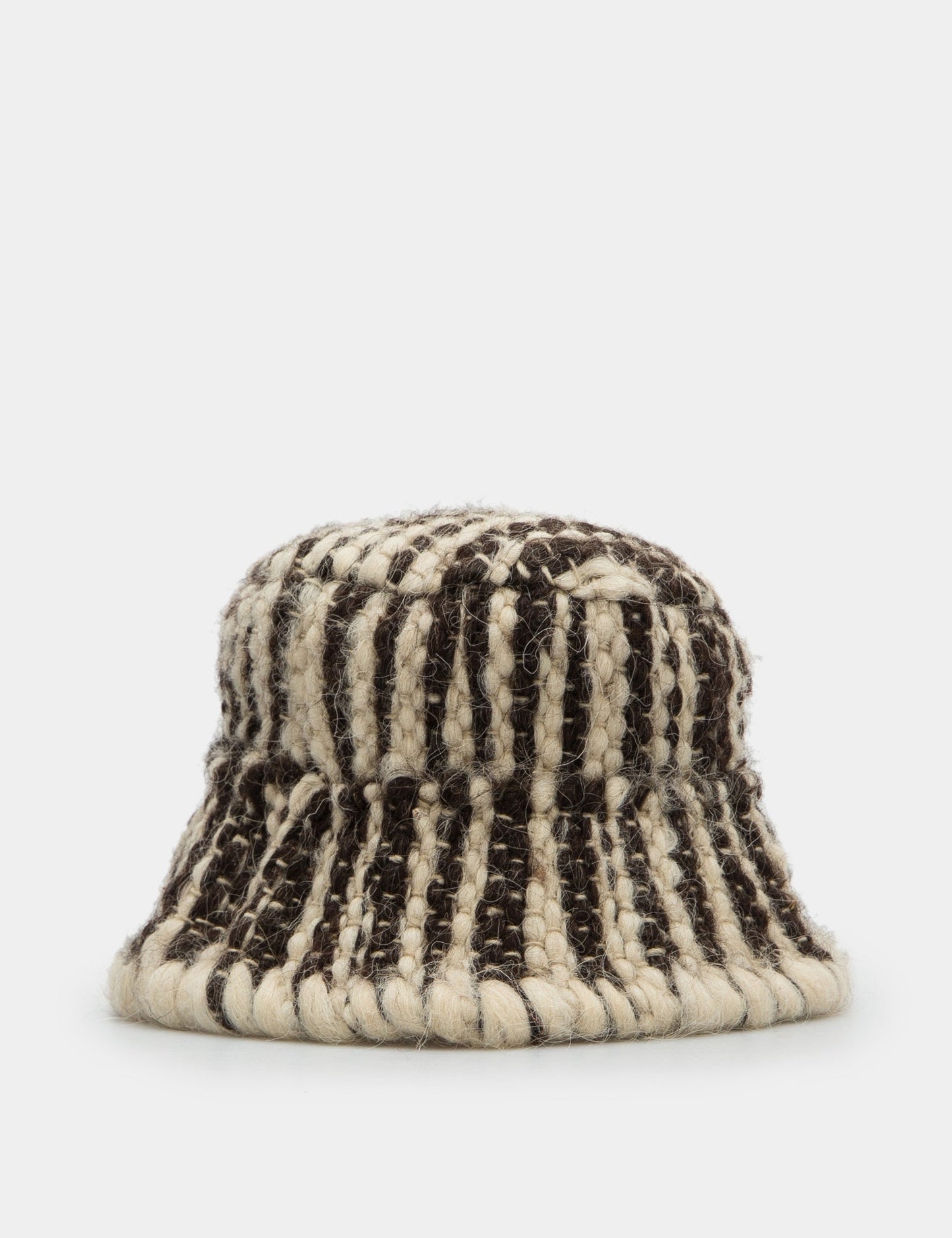 Striped Wool Bucket Hat