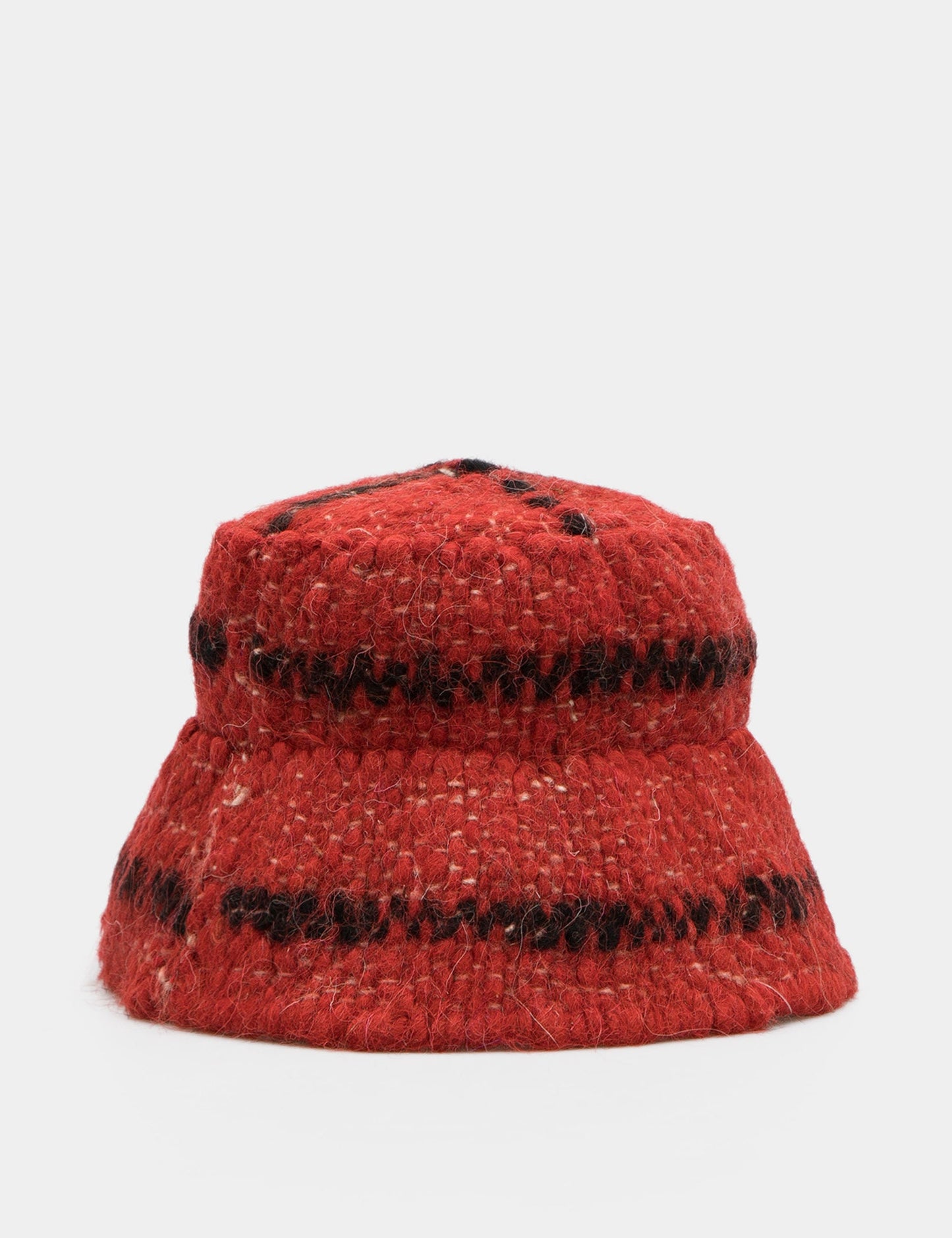 Black x Red Wool Bucket Hat