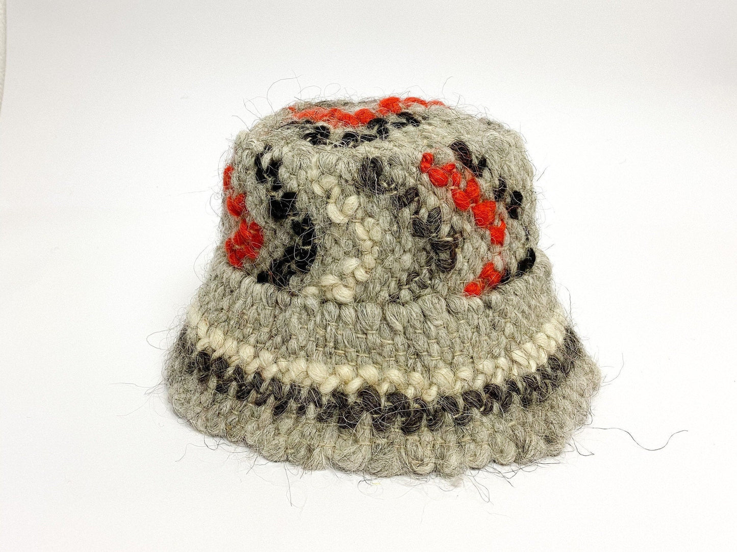 Red x Black x Grey Wool Bucket Hat