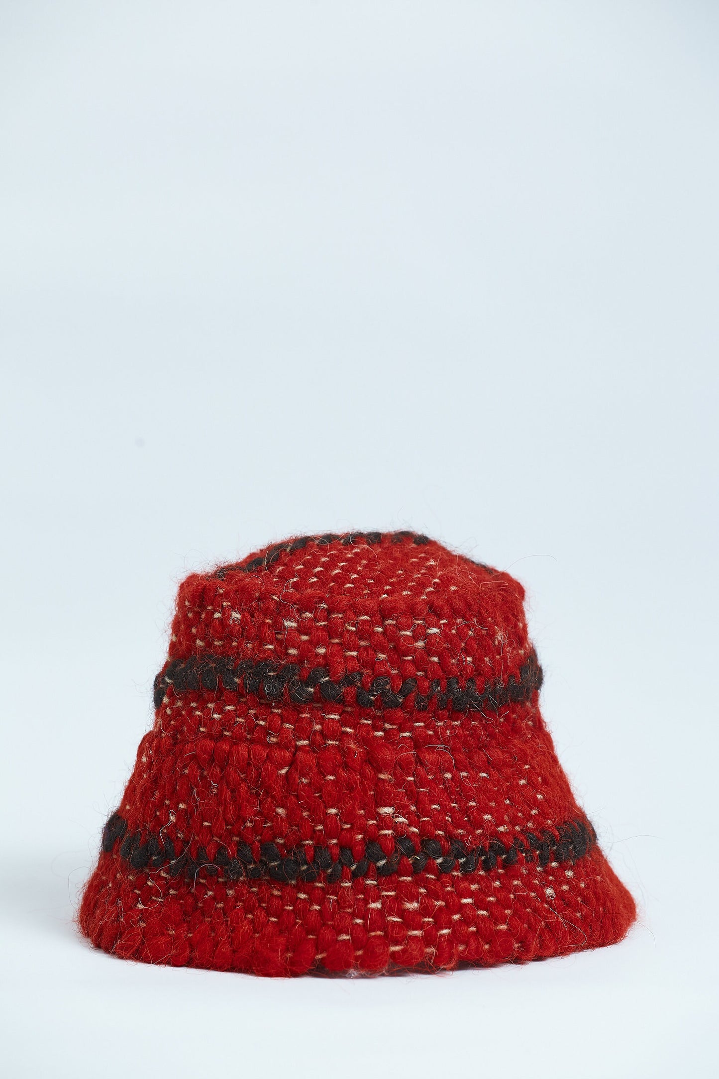 Black x Red Wool Bucket Hat