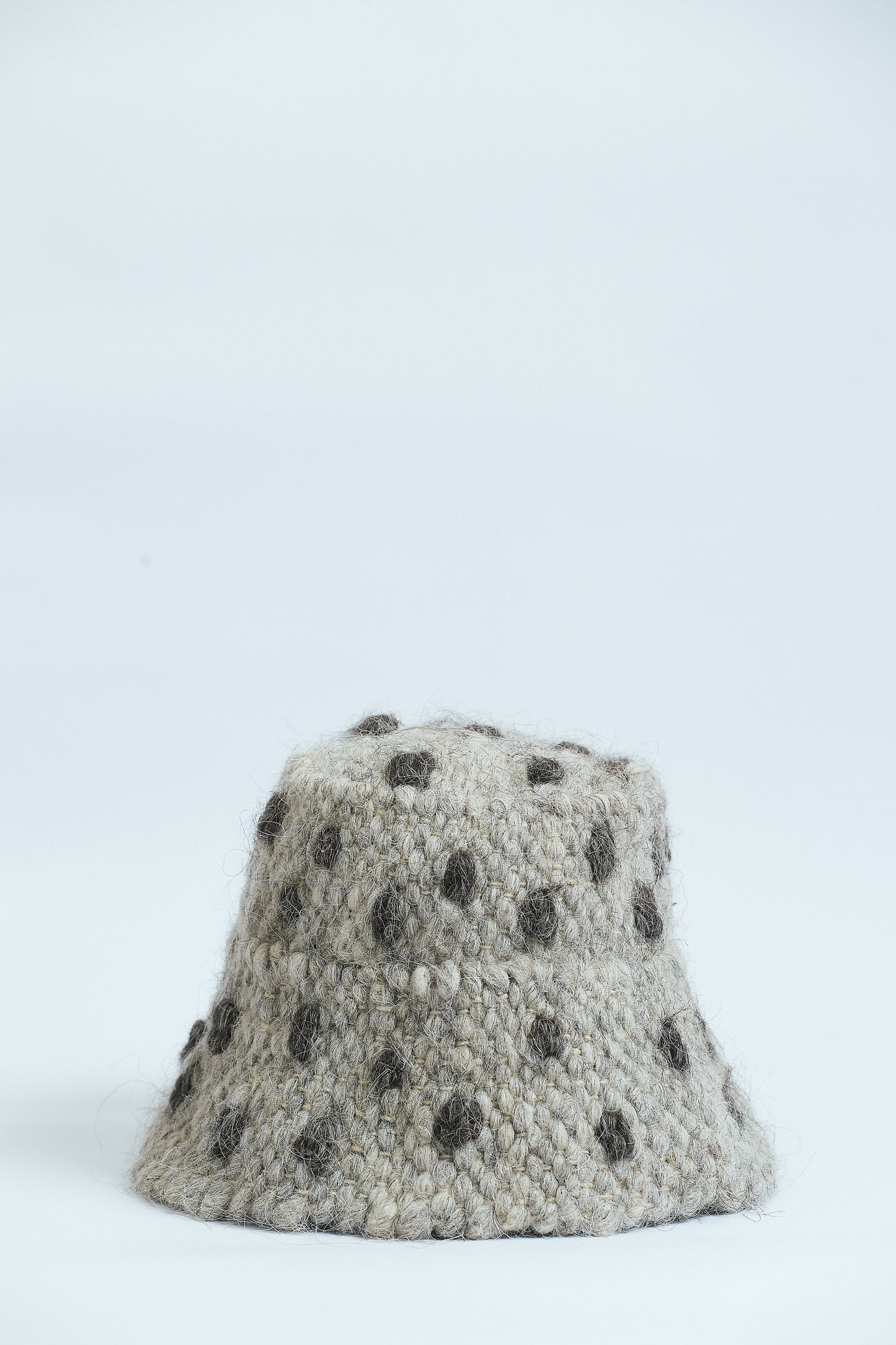 Polka Dots Wool Bucket Hat