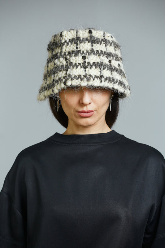 Plaid Wool Bucket Hat