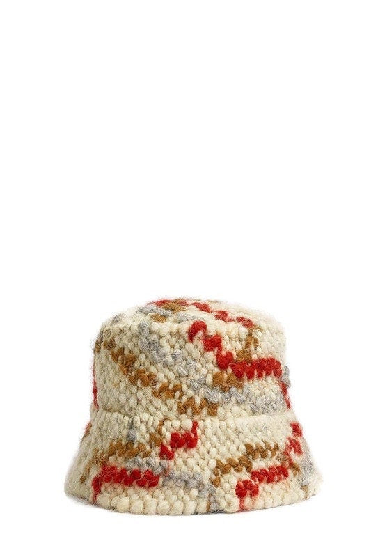 Red x Gold x White Wool Bucket Hat