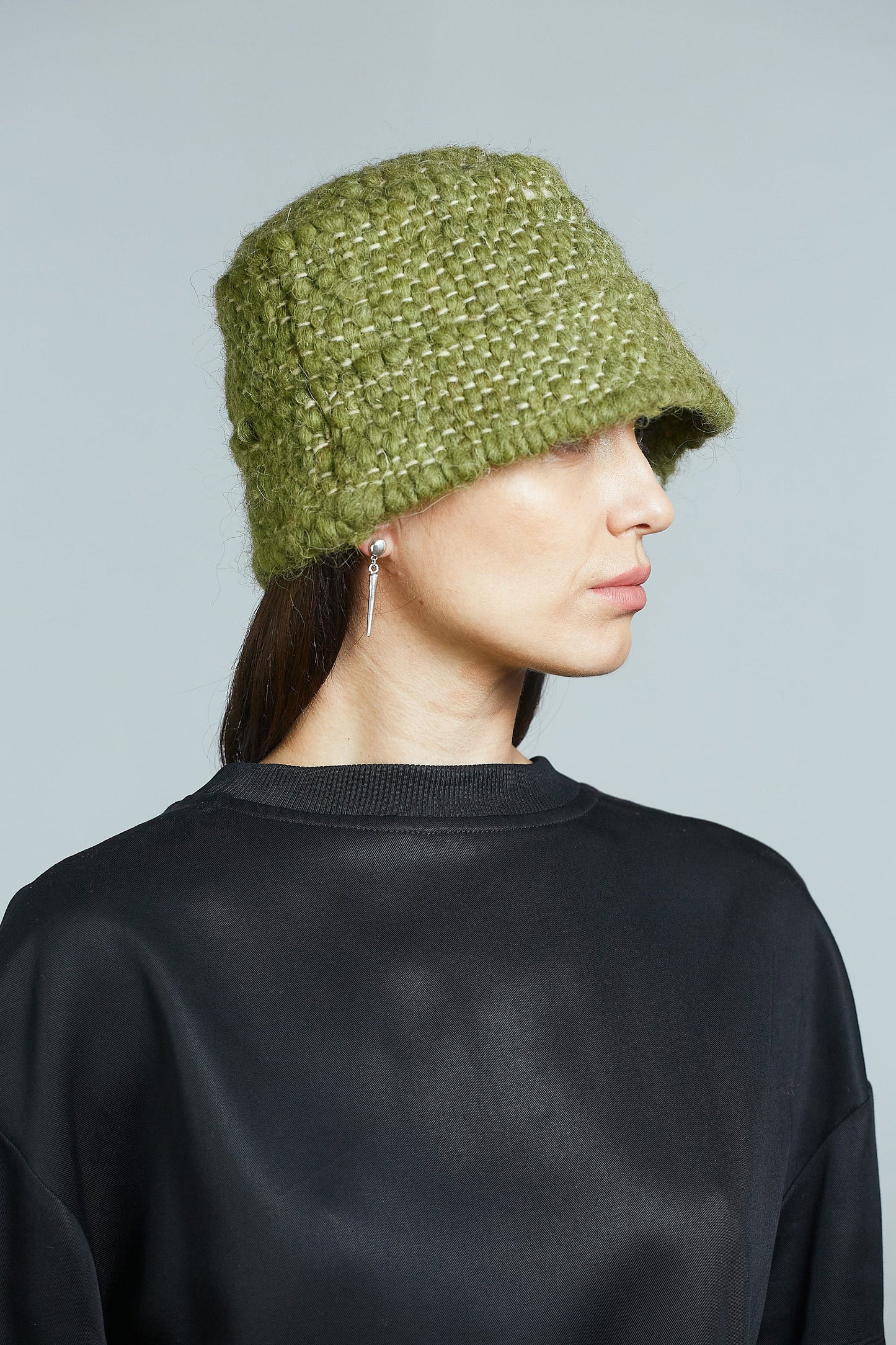 Green wool hat