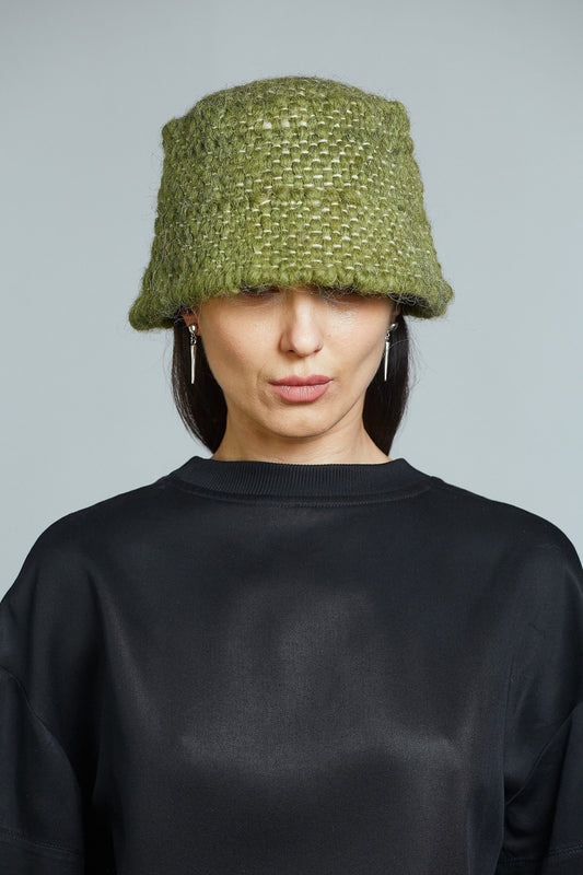 Green Wool Bucket Hat