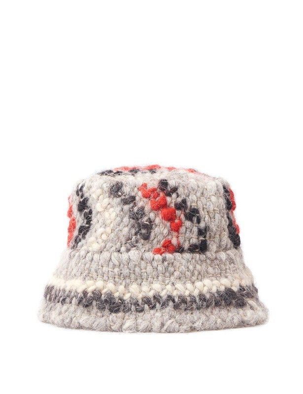 Red x Black x Grey Wool Bucket Hat
