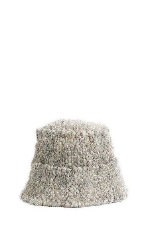 Grey Wool Bucket Hat
